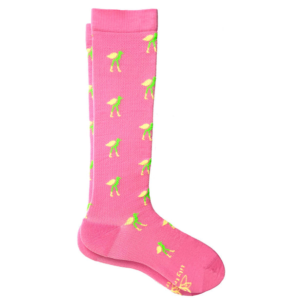 Flock-on-Sock Lt Pink