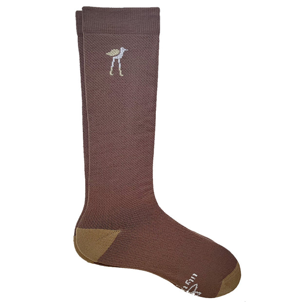 Silky Solid Mocha Compression Socks