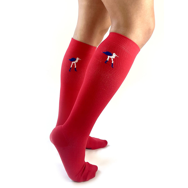 Solid Red Compression Socks