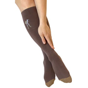 Silky Solid Mocha Compression Socks