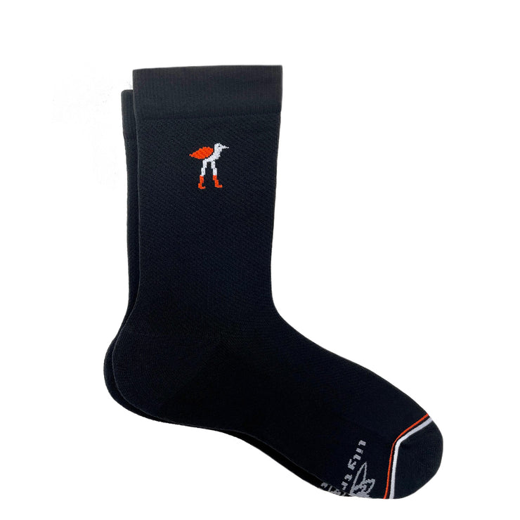 Ultra-Light Solid Black Crew Socks