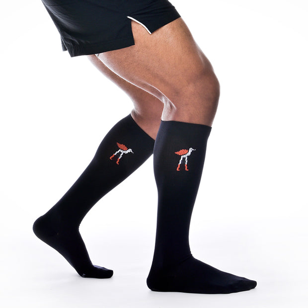 Ultra-Light Solid Black Compression Socks