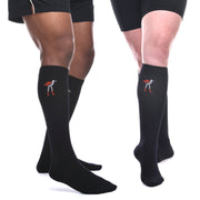 Ultra-Light Solid Black Compression Socks