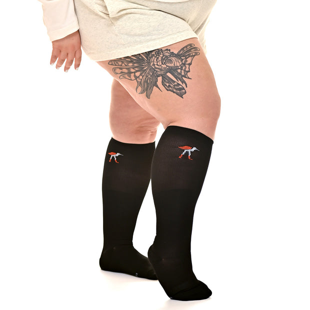 Ultra-Light Solid Black Compression Socks