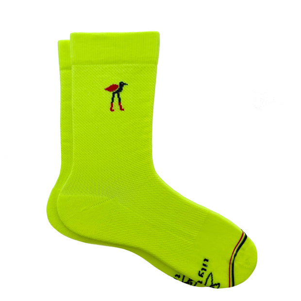 Court Yellow Solid Crew Socks