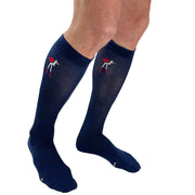 Solid Navy Compression Socks