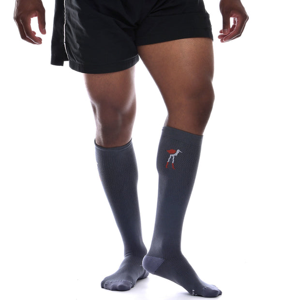 Solid Grey Compression Socks