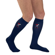 Solid Navy Compression Socks