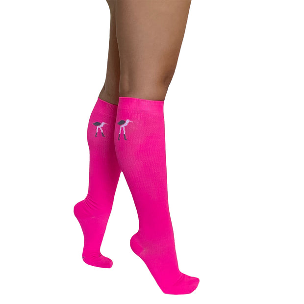Solid Pink Compression Socks