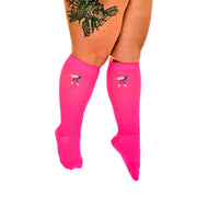 Solid Pink Compression Socks