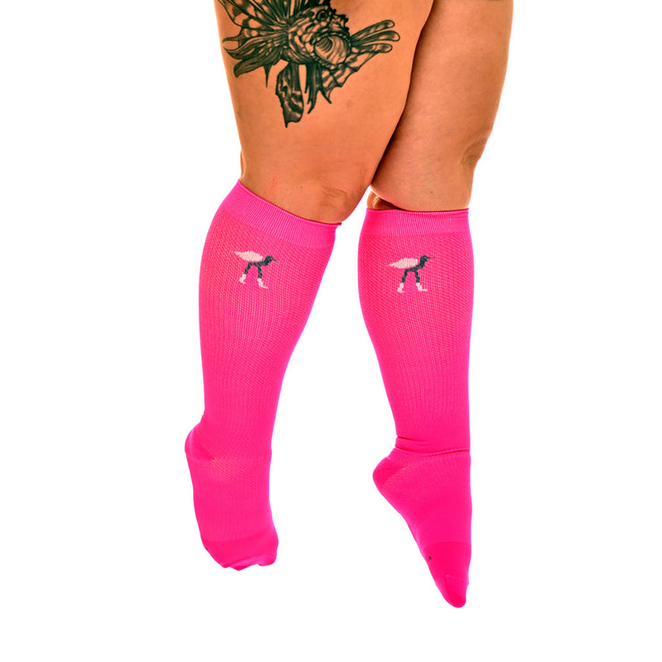 Solid Pink Compression Socks