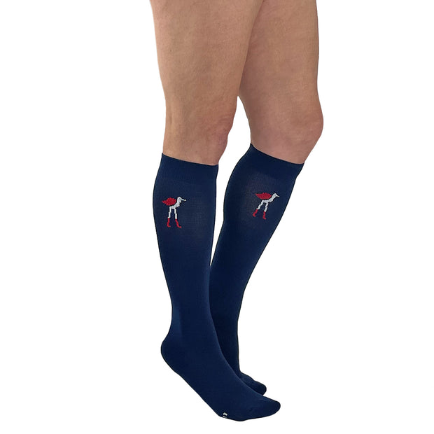 Solid Navy Compression Socks